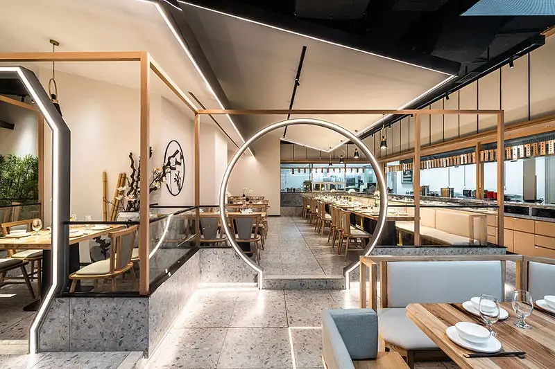 陝西餐飲裝修設計，陝西酒店餐廳裝修設計，陝西宴會廳裝修設計